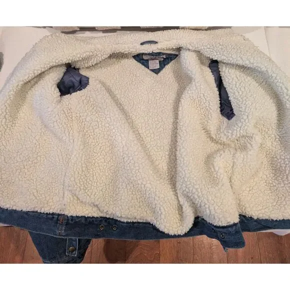 Diamond Double U Sherpa-Lined Denim Jacket – Size L, Western Ranchwear - Picture 6 of 6